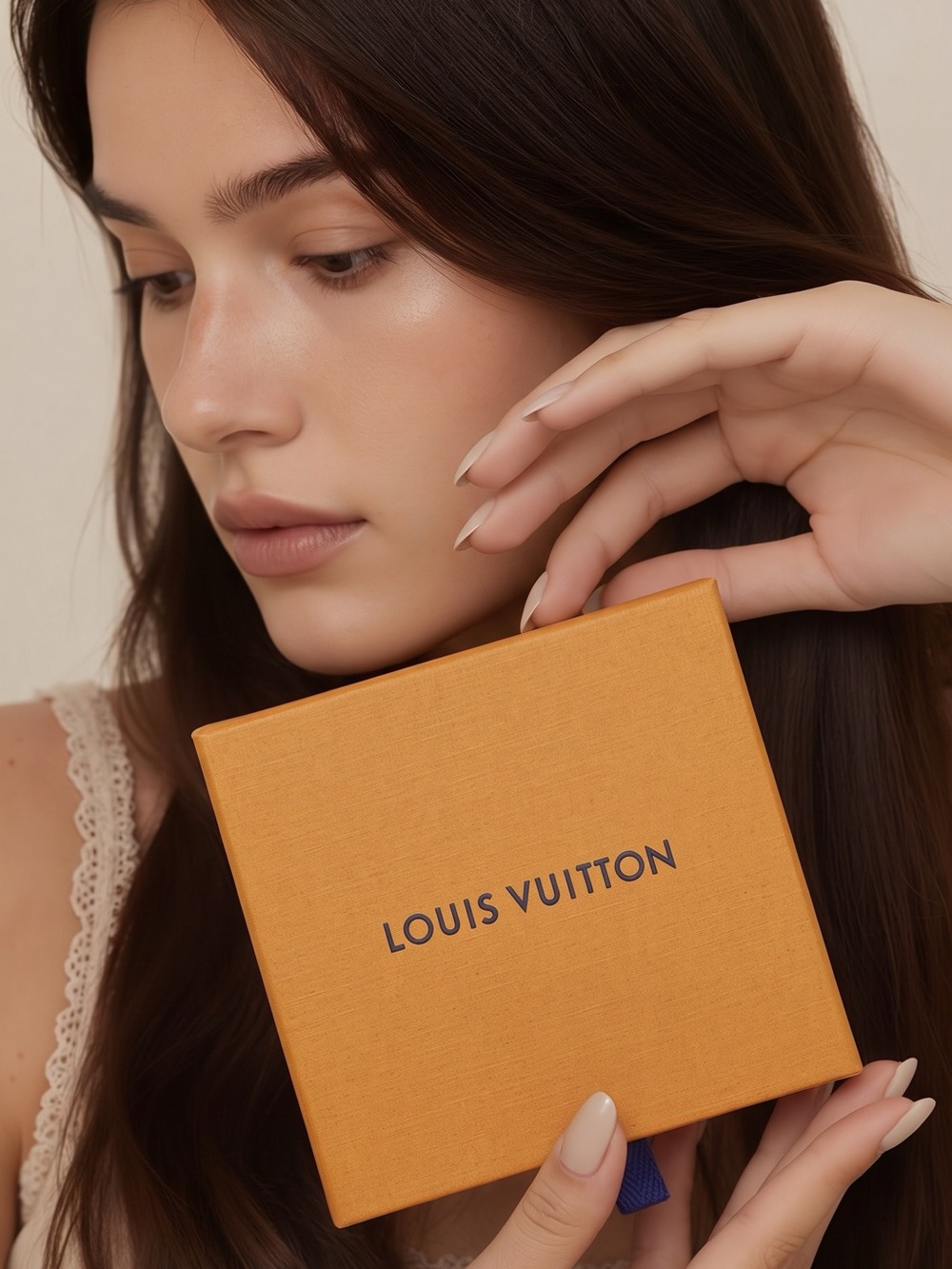 Louis Vuitton Orange Box with Blue Pull-Tab